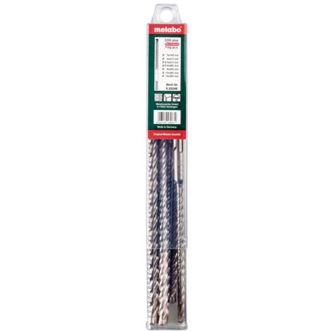7er-Set SDS-PLUS P4P Bohrer: 5x160 mm bis 12x260 mm für Hammer Metabo