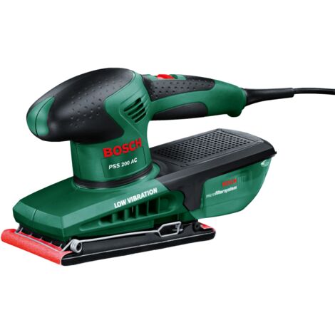 Bosch Schwingschleifer PSS 200 AC (Plattengröße: 92 x 182 mm, mit Schleifpapier und Microfilter)