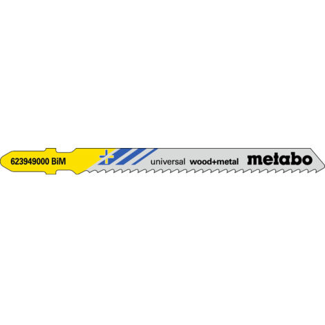 Metabo 5 Stichsägeblätter universal wood + metal 90/ 2,5 mm, BiM (1/3)