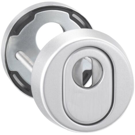 EDI Haustür-Schutz-Schlüsselrosette 7156,PZ,RH15,edelstahl (1/4)