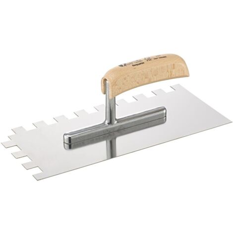 Fortis Glättekelle 280x130mm gezahnt 15x15mm rostfrei (1/2)
