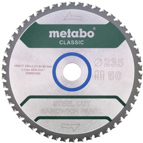 Metabo Sägeblatt steel cut/sandwich panel - classic, 235x30 Z50 FZ/FA 4° /B (1/5)
