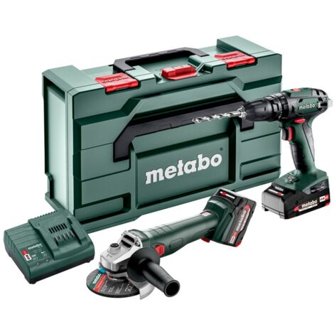 Metabo Akku Combo Set 2.4.4 18 V, SB 18 + W 18 L 9-125, metaBOX 165 L