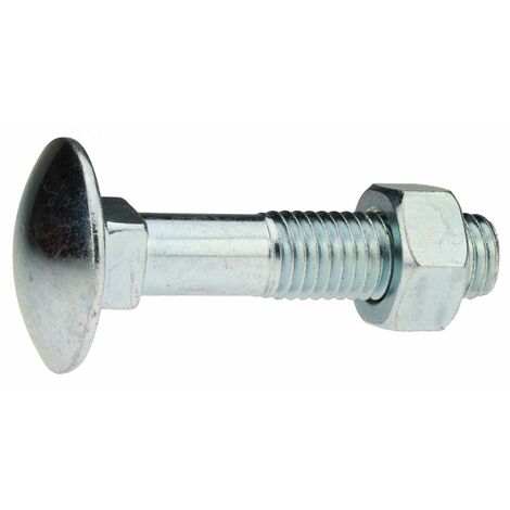 Reidl DIN 603 Flachrundschr. Vierkantansatz M 12 x 130 4.6 verzinkt, mit Mutter (1/4)