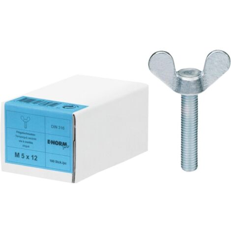 Reidl DIN 316 Flügelschrauben M 8 x 30, runde Flügelform, Temperguss verzinkt (1/3)