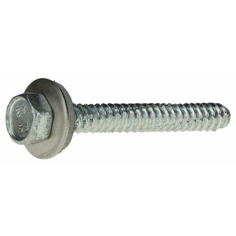Reidl Fassadenschrauben mit Zapfen 6,3 x 130 A2 blank, Dichtscheibe 16 mm (1/4)