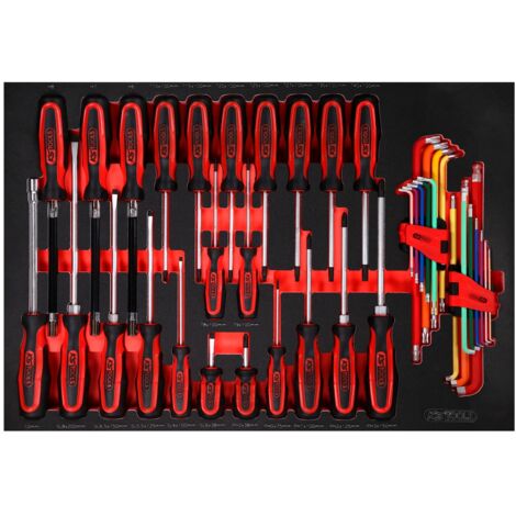 KS Tools Schraubendreher-Satz in Schaumstoffeinlage, 41-tlg.