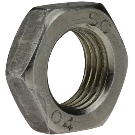 Reidl DIN 439 Sechskantmuttern, Feingewinde M 42, niedrige Form, mit Fase Form B 04 Au blank, Gewindesteigung 1,5 mm (1/4)