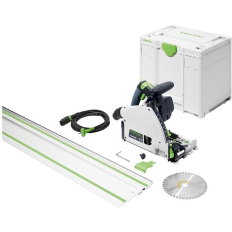 Festool Tauchsäge TS 60 KEBQ-Plus-FS, incl. Kreissägeblatt, Führungsschiene, Zubehör, Systainer