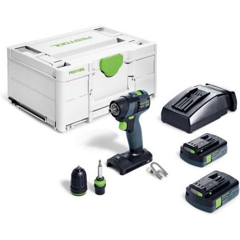 Festool Akku-Bohrschrauber TXS 18 C 3,0-Plus, incl. 2 x Akku, Schnellladegerät, Zubehör