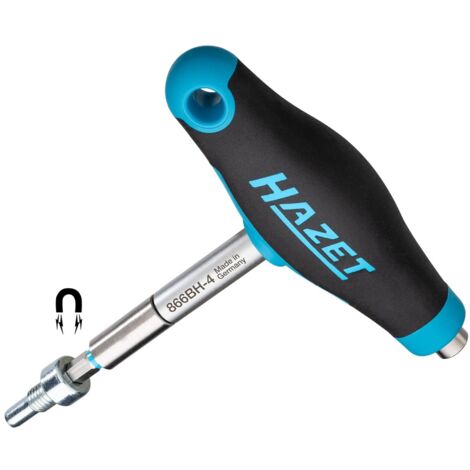 Hazet Doppel Bit Halter mit T-Griff, Sechskant hohl 6,3 (1/4), 63 mm