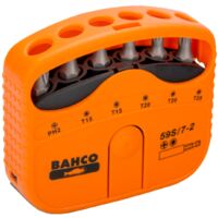 Bahco 1/4 Bitsatz für Phillips- und TORX-Schrauben 22 mm x 65 mm x 75 mm - 7-tlg.