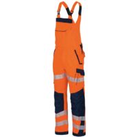 Vizwell Warnschutz-Latzhose Flex-HiVis VWT191 Gr. 27 leuchtorange/marine