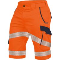 Vizwell Warnschutz-Shorts Flex-HiVis VWT192 Gr. 48 leuchtorange/marine