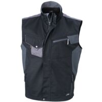 James & Nicholson Workwear Weste JN822 Gr. 3XL black/carbon
