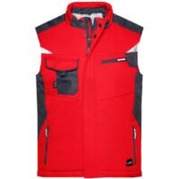 James & Nicholson Professionelle Softshellweste mit Innenfutter JN825 Gr. XS red/black