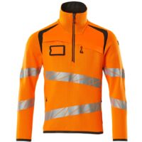 Mascot Strickpullover mit kurzem Reißverschluss M hi-vis orange/dunkelanthrazit