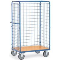 fetra Paketwagen, 809 x 1800 x 1369 mm (BxHxL), Ladefläche 1200 x 800 mm, offen mit Drahtgitter