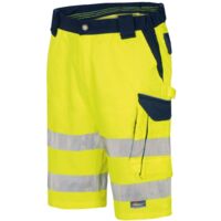 Vizwell Herren Warnschutz-Kontrast-Short VWTC114 Gr. 46 gelb/marine
