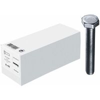 DIN 933 Sechskantschraube mit Gewinde bis Kopf M 20 x 80 8.8 verzinkt farblos