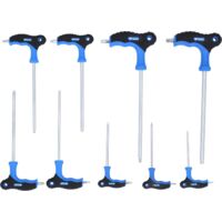 BRILLIANT TOOLS T-Griff-Torx® mit Stirnlochbohrung-Winkelstiftschlüssel-Satz 9tlg. - BT041200