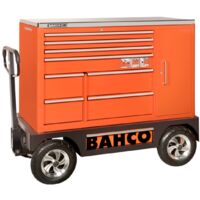 Bahco 53 Spezial-Werkstattwagen mit acht Schubladen und Seitenschrank, 1505 mm x 500 mm x 1218 mm
