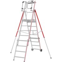 Hymer Plattformleiter Protect+ mit Teleskopausleger und Sicherheitstüren 5-8 Sprossen