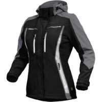 Leibwächter Sommer-Softshelljacke Damen FLXDS Gr. 34 schwarz/grau