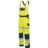 Vizwell Herren Warnschutz-Kontrast-Latzhose VWTC115 Gr. 29 gelb/marine