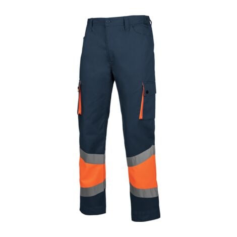 Pantalone alta visibilità bicolor navy arancione XS