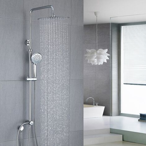 Duschsystem ohne Armatur Duschset Regendusche Duschstange Duschkopf Handbrause 
