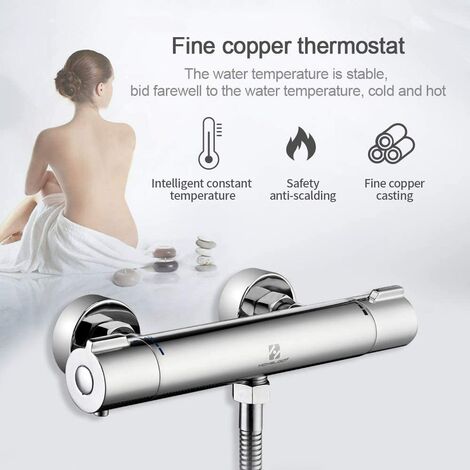 Wasserrhythm Thermostatarmatur Thermostat Brausebatterie Duscharmatur Duschthermostat Aufput