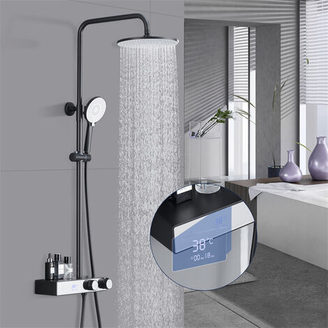 Duschset Regendusche Duschsystem Dusche Duscharmatur Duschstange 120cm variabel 
