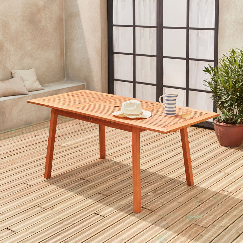 Tavolo allungabile da Giardino legno cm 120-160X70