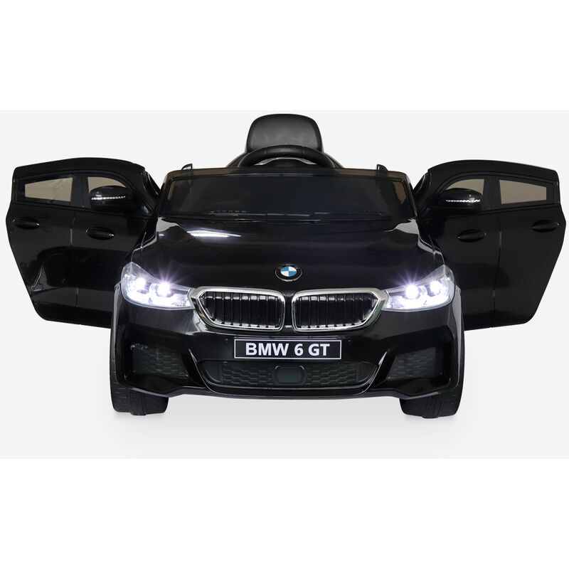 BMW Serie 6 GT Gran Turismo nera, auto elettrica per bambini 12V 4 Ah, 1  posto, con autoradio e telecomando
