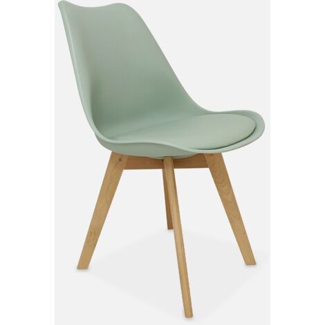 Sedia Scandinava Zafir, gambe in legno