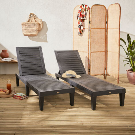 Set di 2 lettini prendisole multiposizione