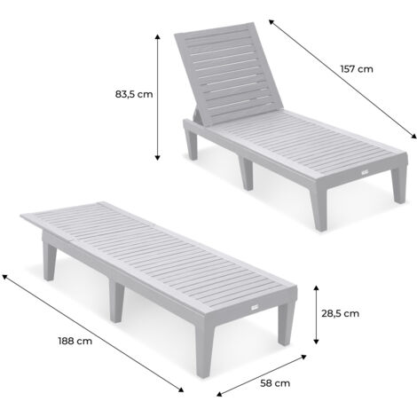 Set di 2 lettini prendisole multiposizione
