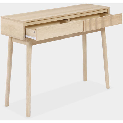Consolle effetto legno 2 cassetti