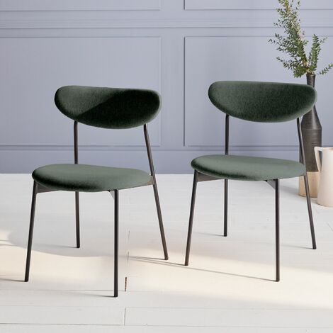 Klihome Set 4 Sedie per Sala da Pranzo con Schienale Scavato Design