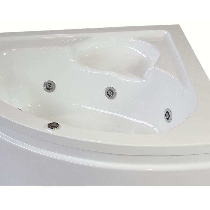 Vasca da Bagno Angolare in Acrilico 135x135cm con Pannello