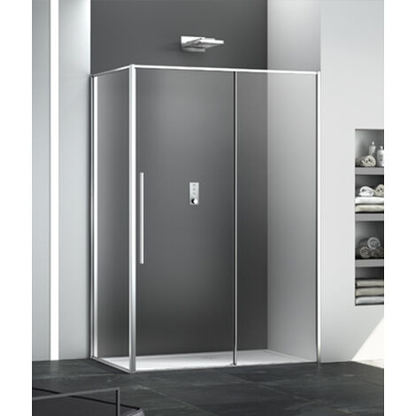 Box Doccia Angolare Zen 75x75 H190,4 Porta Scorrevole e Lato Fisso