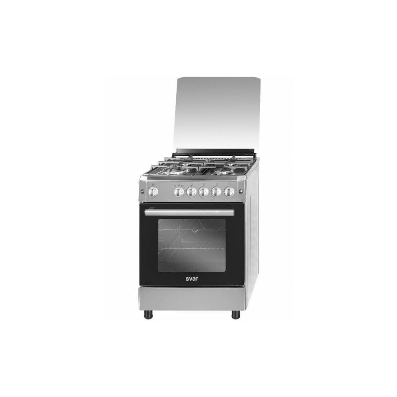 Svan SVK6603GTX Cocina Gas Butano 4 Fuegos Horno 60L Inox