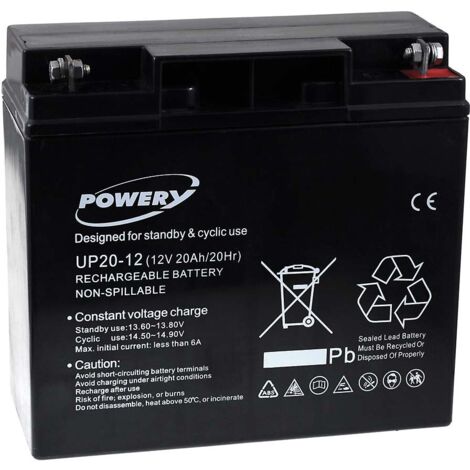 Powery Batería de GEL 12V 20Ah