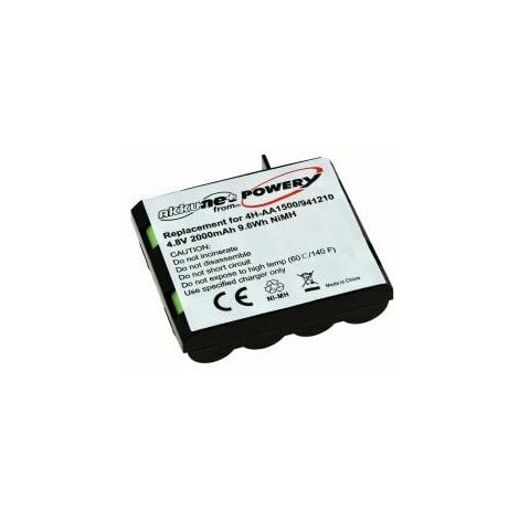 Batería compatible con Compex modelo 4H-AA1500, 941210 4,8V 2000mAh (No  Original)