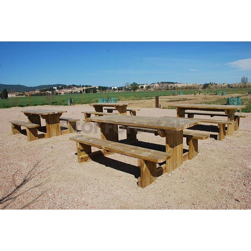 Mesas de pícnic : Mesas Navic: Mesa de pícnic de madera tratada Navic