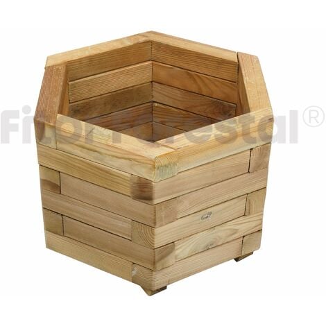 Jardineras de madera : Jardinera de madera cuadrada Pica grande (70x70x39cm)