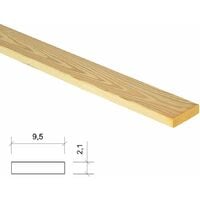 Listón de madera tratado y cepillado 9,5x2,1x240cm