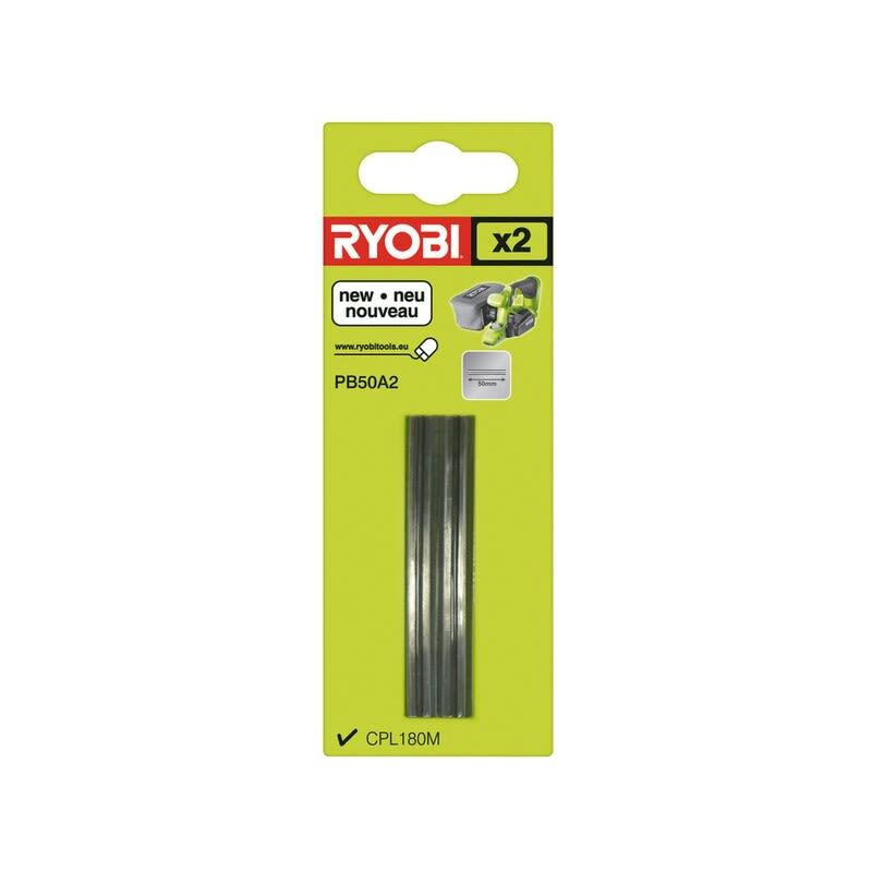 Lames De Rabot Ryobi PTB02PK - 2 Couteaux, 318mm - Pour RAP1500 - Neuves