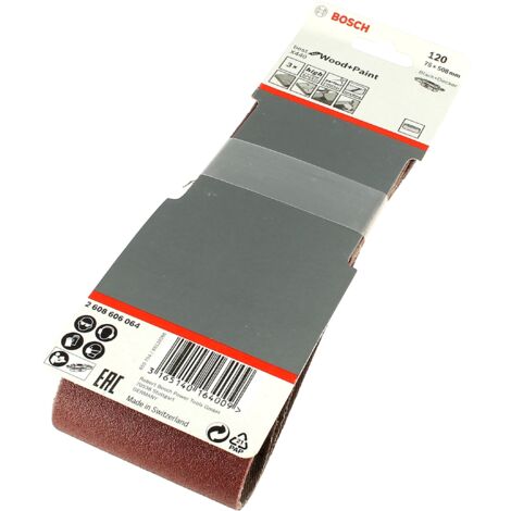 Stanley STA33081 Lot De 3 Bandes Abrasives Pour Ponceuse à Bande (65 X